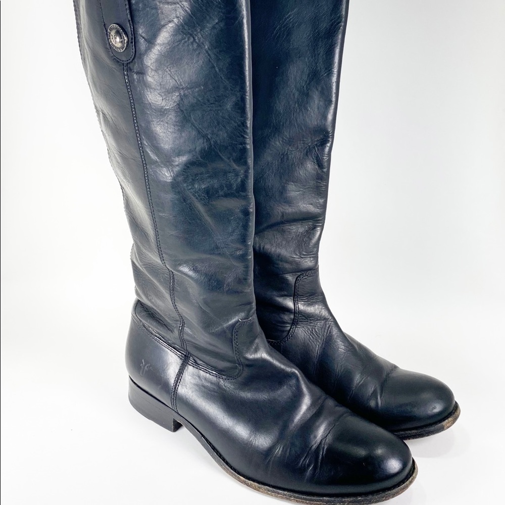 FRYE Melissa Button Boots Leather Riding Boot